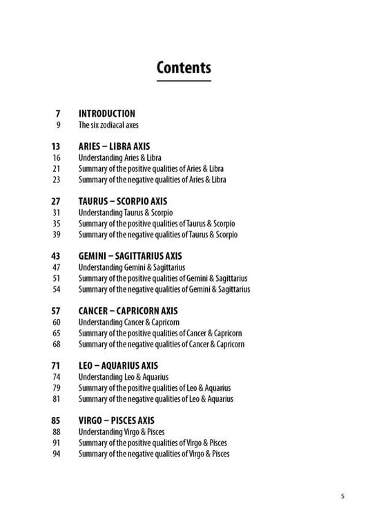 Six Axes Astrology