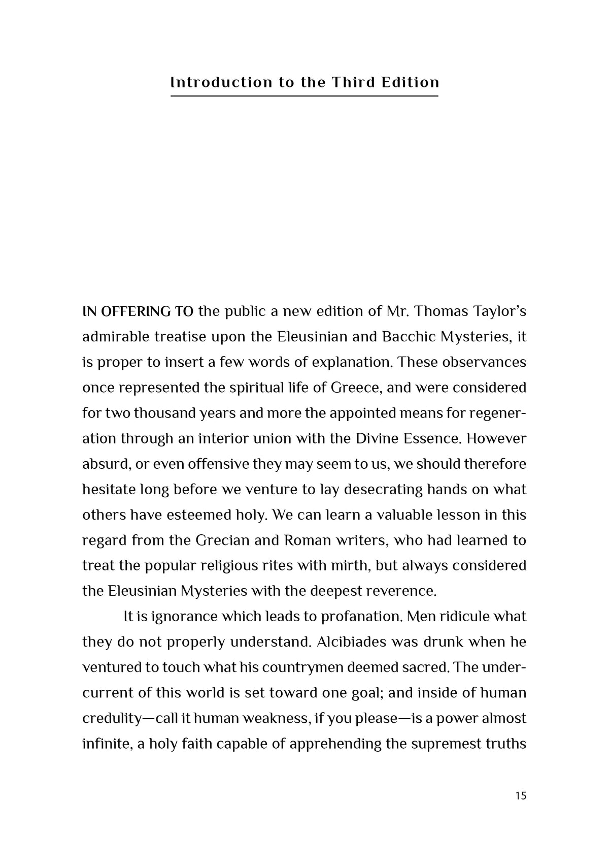 The Eleusinian and Bacchic Mysteries